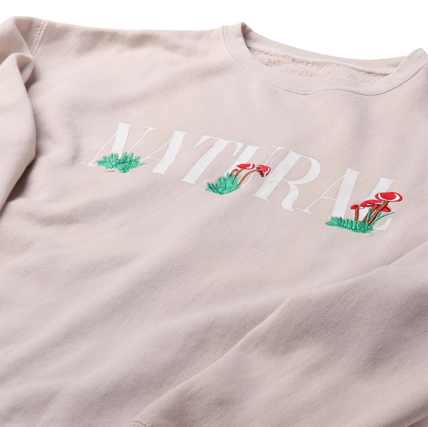 Embroidered Mushroom Fleece Crewneck Sweatshirt - Image 5