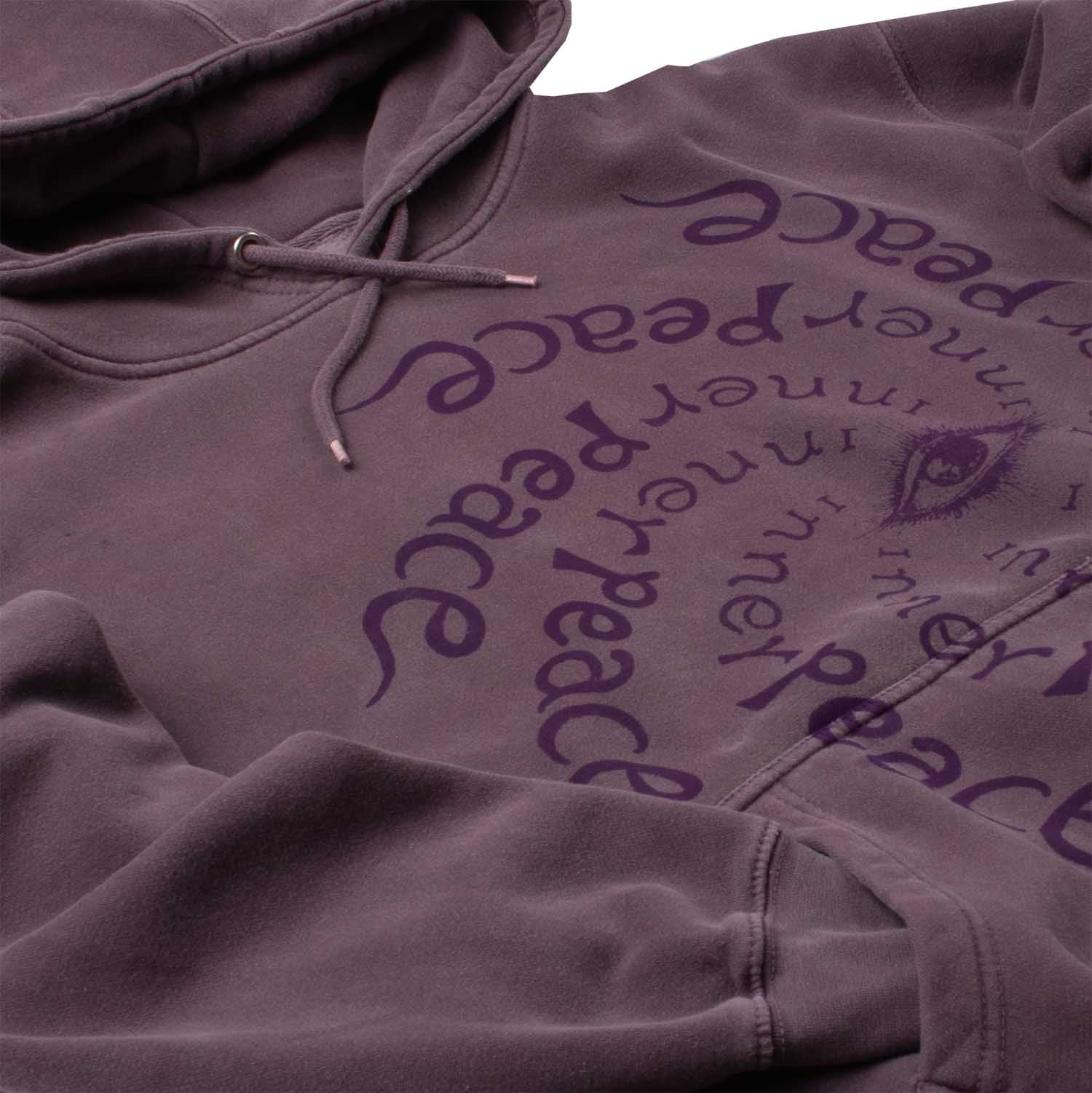 Inner Peace Garment Dyed Vintage Style Hoodie Sweatshirt - Image 4