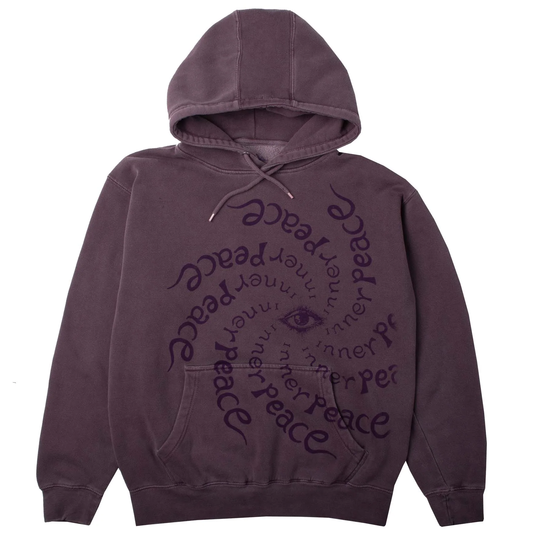 Inner Peace Garment Dyed Vintage Style Hoodie Sweatshirt - Image 6