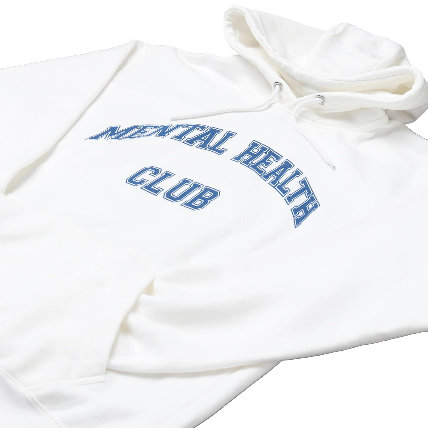 Mental Health Club White Fleece Hoodie - Image 3