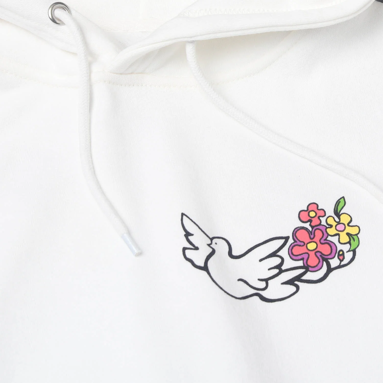 Peace Within White Fleece Hoodie - Image 3