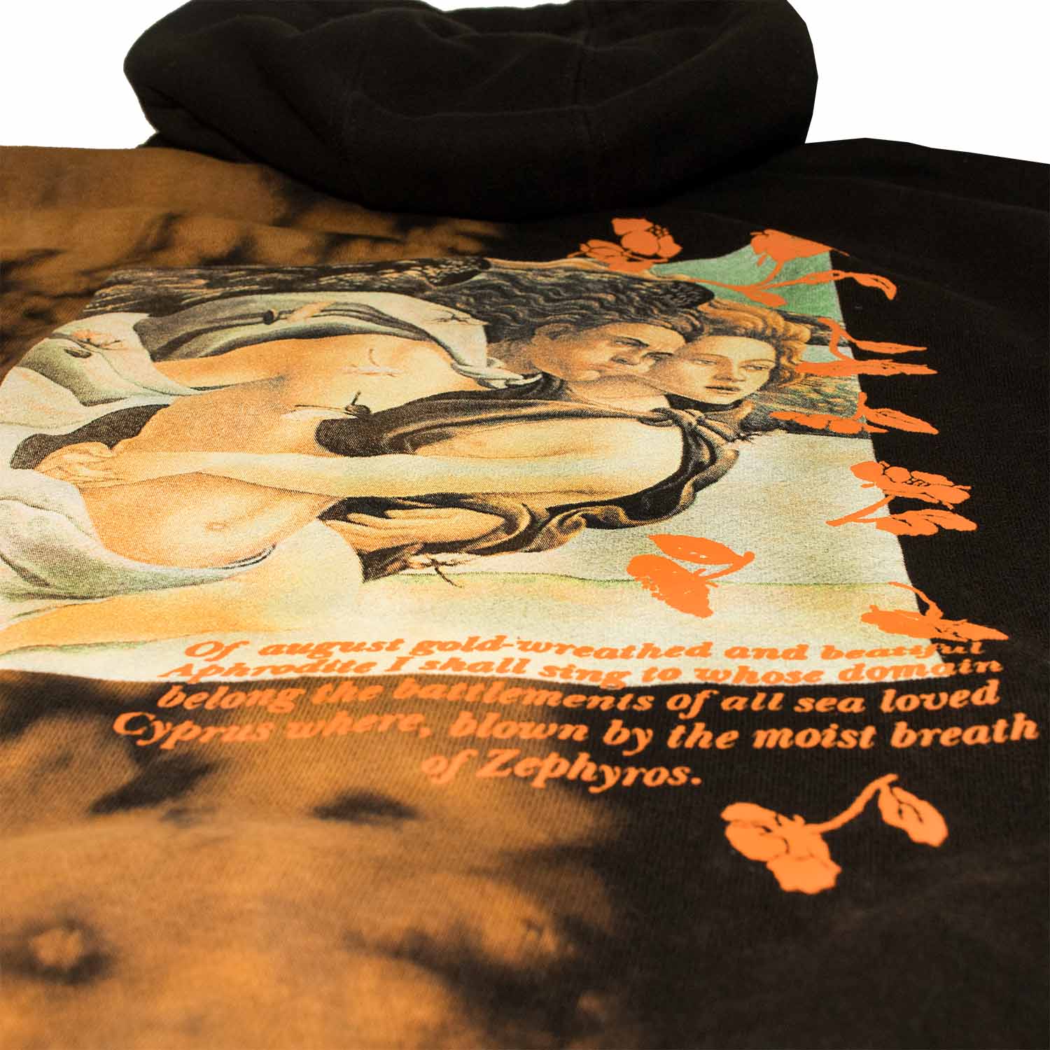 Botticelli Half Black Bleach Relaxed Fit Hoodie Sweatshirt - Image 3