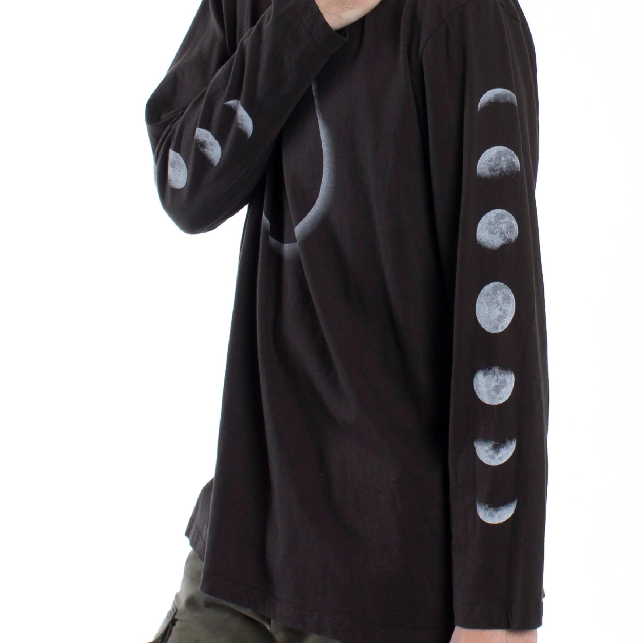 Lunar Eclipse with Moon Phases long sleeve shirt by Altru Apparel - Image 3