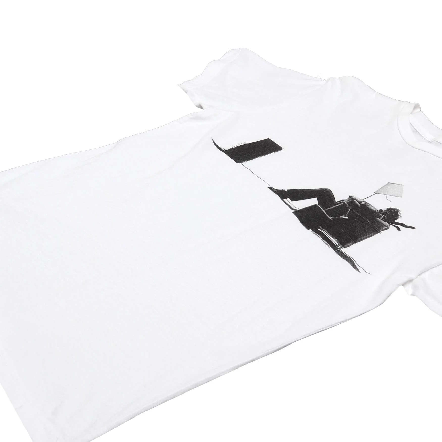 Maxell Blown Away Guy graphic white t-shirt by Altru Apparel - Image 4