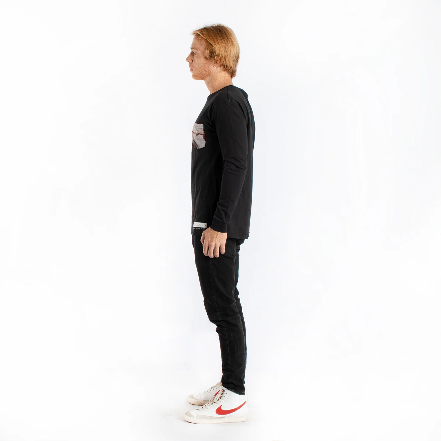 Michelangelo Creation Of Adam pocket long sleeve graphic tee - Image 9