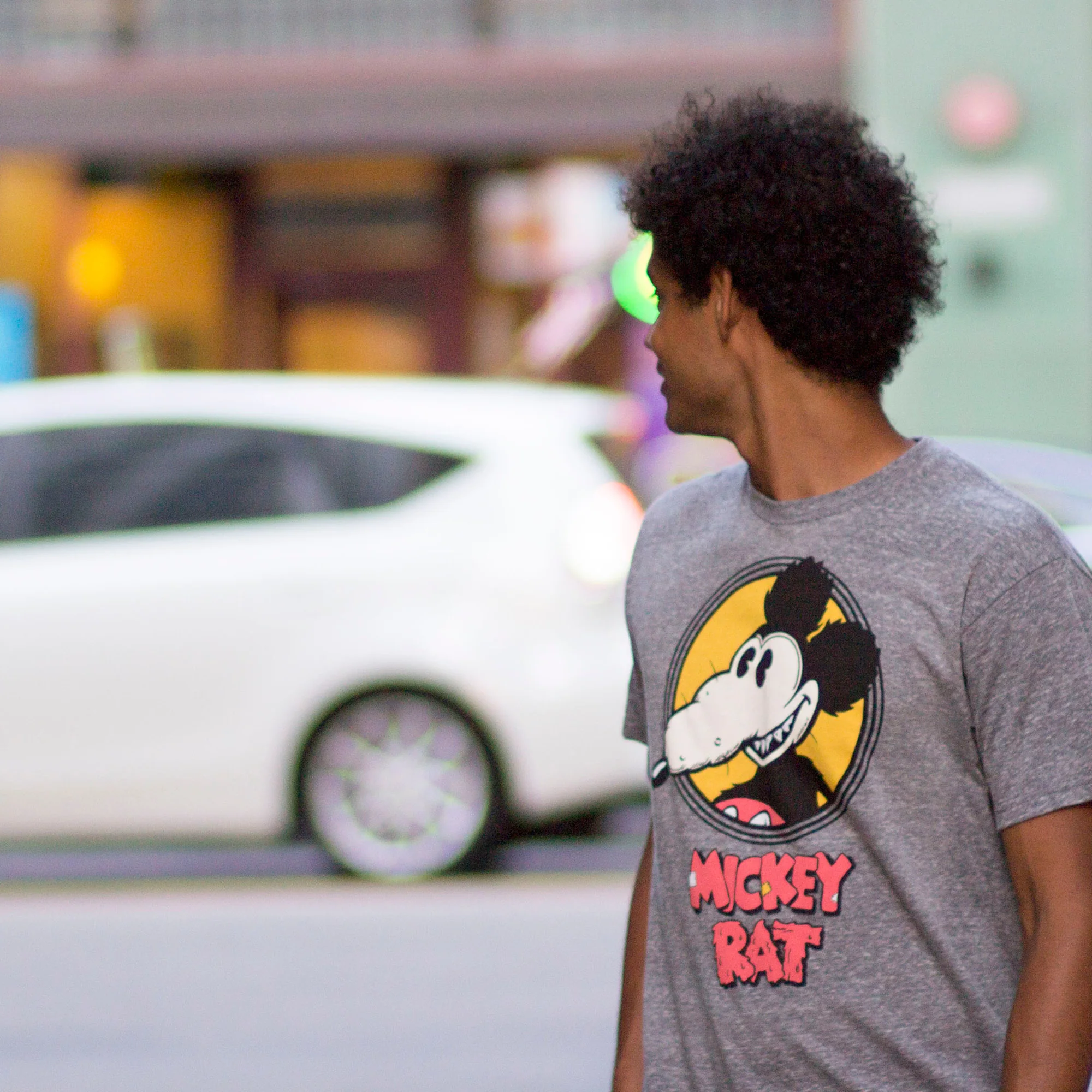 ORIGINAL Mickey Rat Spotlight Tee in Grey - Image 7