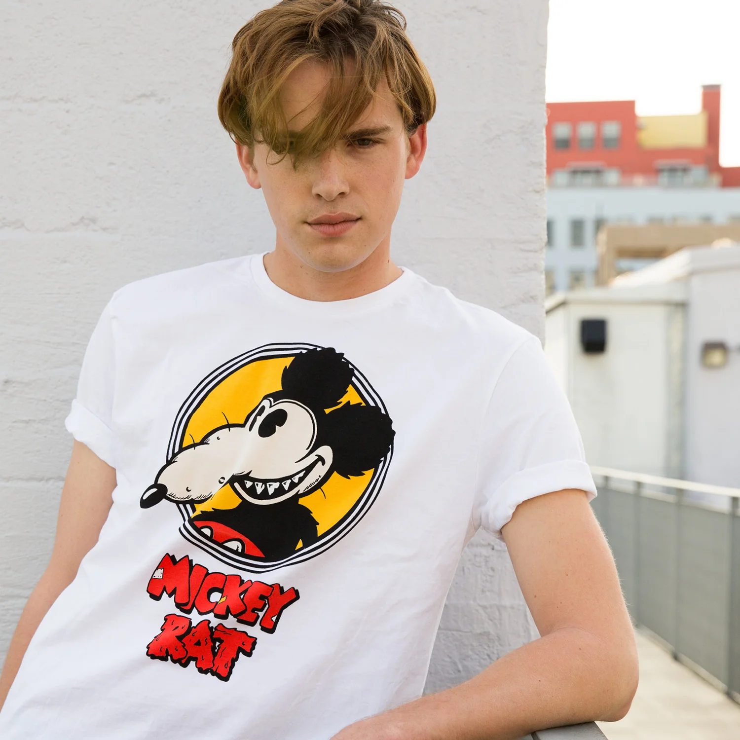 Official Mickey Rat In Spotlight Tee in White - Image 6
